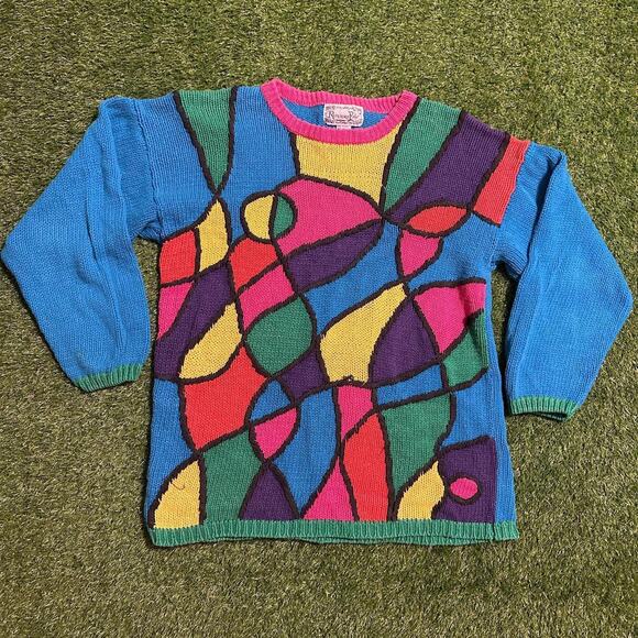 Vintage Sweater Sweaters - Vintage Color Block Sweater by Reference Point